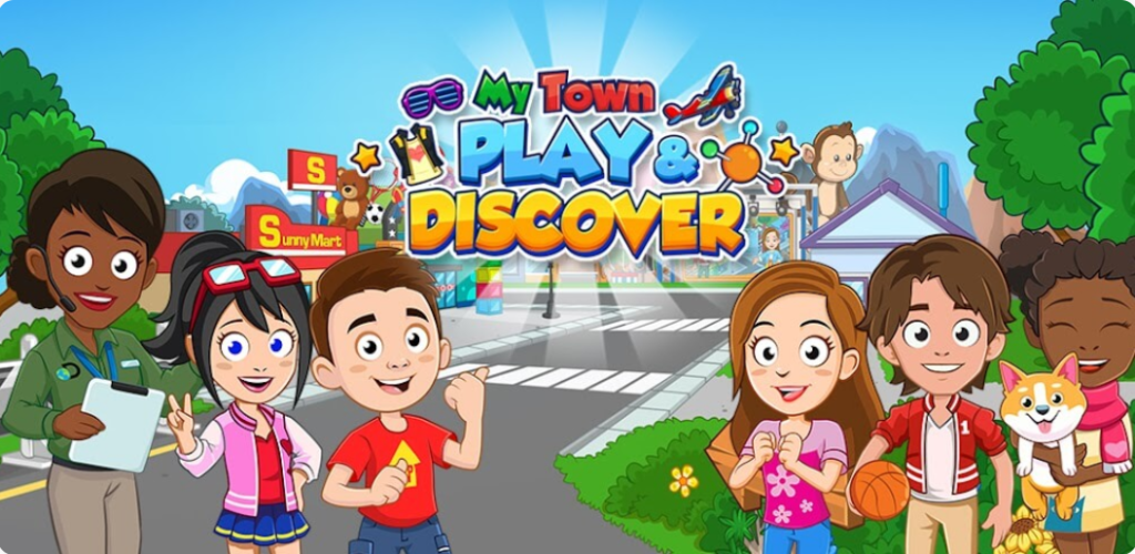 Play town. My town симулятор. игра my town play discover. My town play and discover герои. игра my town play discover.